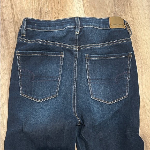 American Eagle Women's Skinny Dark Indigo Jeans size 6 - Picture 6 of 7